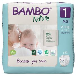 BAMBO NATURE couche bebe taille1 ; 2-4KG 22 Unités